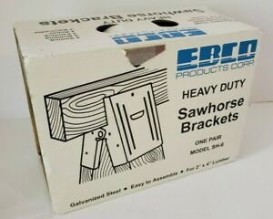 EBCO Heavy Duty Sawhorse Brackets model SH-6 Galvanized Steel, for 2&#034;x4&#034; Lumber