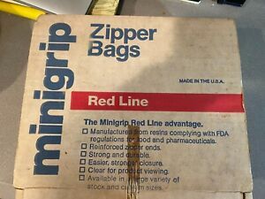 Minigrip  Zipper Bags Red Line Plastic  Resealable Zipper Seal Lock Bags