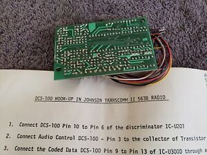 NOS Motorola Controller Control Kit ? DCS-100 U2 for Johnson II 563B 2 way Radio