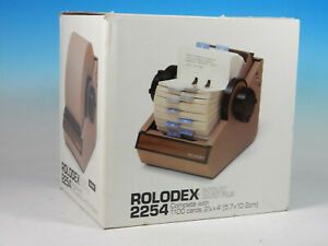 Rolodex Rotary Card File 2254 Black Metal with Keys &amp; File Tabs NEW IN BOX