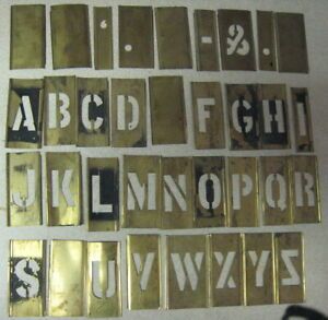 35 3-inch Interlocking Brass Stencils