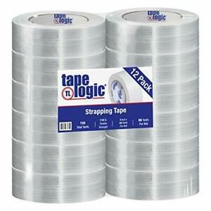 Tape Logic TLT917130012PK Clear 1300 Strapping Tape 2&#034; x 60 yd. Pack of 12