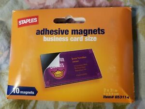 Staples Adhesive Magnets Business Card Size