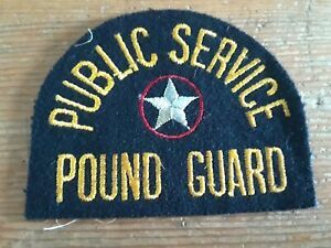 PUBLIC SERVICE ~ POUND GUARD Security Guard patch - private security tow lot