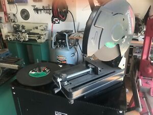 14&#034; Metal cutoff saw, 2 HP with 4 extra metal cutoff blades.