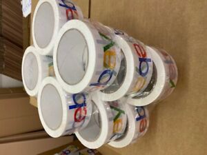 12 Roll Pack eBay Branded Color Packaging Packing Tape 75 Yards 2&#034; wide, 2.2 mil