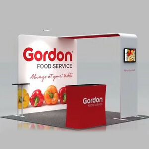10ft Portable Trade Show Booth Pop Up Display Exhibition System All Included