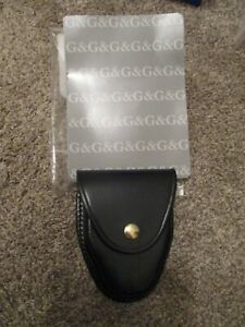 B670  Black Leather Handcuff Case G&amp;G Gould Goodrich New