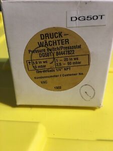 NIB Krom Schroder Gas Pressure Switch DG50T   84447822