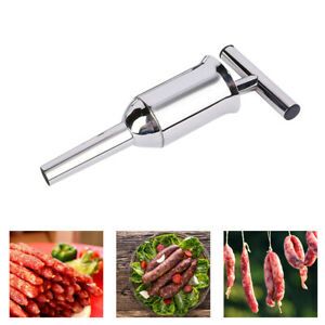 Stainless Manual Sausage Maker Meat Stuffer Kitchen Aid Party Filling Tool
