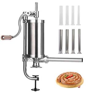 MASTER FENG Sausage Stuffer, Stainless Steel Homemade Sausage Maker Vertical 8