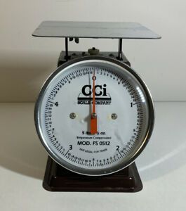 Vintage 5 lb x 1/2 oz CCI Scale Company Mechanical Restaurant Dial Scale Food