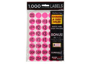 1000 Pcs Yard Garage Sale Price Stickers Prepriced Labels Self Adhesive Tags New
