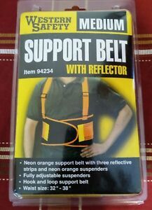 Western Safety ( Med)  Support Belt With Reflector  # 94234