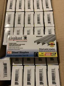 Standard Steel Staples, 1/4&#034;, 5 Boxes Of 5,000  (25,000 total), NEW