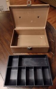 Vintage Rockaway Metal Cash Box w Money Tray Inwood, NY USA (No Key) Heavy Duty!