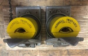 Hubbell Twist-Lock Receptable 4 plug-set of (2)