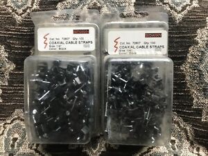 LOT of 200 ea  Buchanan Coaxial Cable Straps 1/4&#034; Black 72807 FREE SHIPPING