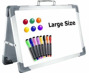 Small Desktop Dry Erase White Board, 12&#039;&#039;x16&#039;&#039; Magnetic Double Sided Whiteboa...