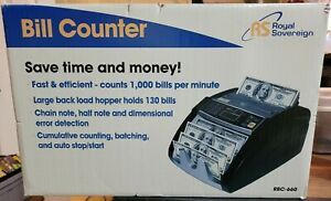 Royal Sovereign High Speed Bill Counter With Rear Dollar Bill Loader (RBC-660)