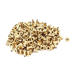 Through Hole Rivets M1.5x3 Hollow Grommets PCB Circuit Board Brass Metal Solder