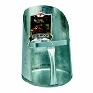 Feed Scoop Galvanized Riveted Handle Feed Horse Cattle Goat Stable Barn 3 Quart