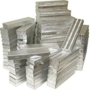 Cotton Filled Jewelry Gift Boxes Silver Color 8&#034; 100Pcs