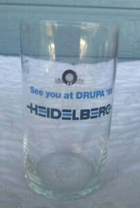 vintage Heidelberg  printing press Drupa 1995 beer glass Scjlosser Alt