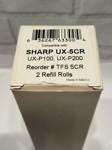 2-pack of UX-5CR Fax Refills for Sharp UX-P100 UX-P105 UX-P115 UX-P200 UX-P200RF