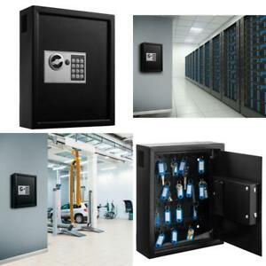 Digital Lock Key Cabinet Wall Mounted Steel Keys Organizer Home Room Use 40Hooks