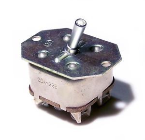 Toggle Switch DPDT On-Of 250V 20A Silver Plated Green Dot Russian USSR NOS
