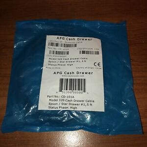 APG Cash Drawer Model 320 Cash Drawer Cable Epson / Star Drawer #1 5ft