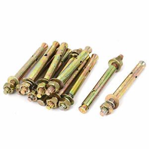 10mmx100mm Sleeve Anchors Hex Nut Expanding Expansion Bolts Screw 10pcs