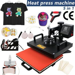 5 In 1 Heat Press Machine Digital Transfer Sublimation Print Machine 15&#034;x11&#034;