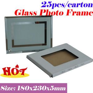25/CTN Sublimation Blank Glass Photo Frame for Heat Press/ Transfer 180x230x5mm