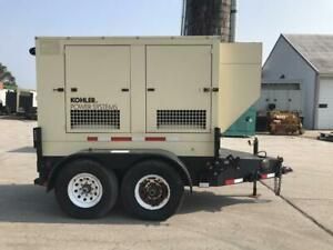 __55 kW Kohler Portable Generator Set, Sound Attenuated, Base Fuel Tank, Year...
