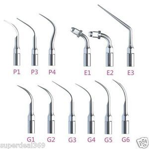 12 PCS Dental Scaler SCALING ENDO PERIO Tips Fit EMS SKYSEA Mixed G E P Ar