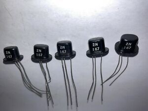 1950s GE Top Hat Germanium Transistors - Five 2N167 and Seven Others, NOS
