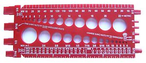 Stainlesstown Nut Bolt Thread Gauge (Red)