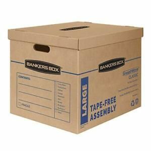 SmoothMove Classic Moving Boxes, Tape-Free Assembly, Easy Carry Handles, Large