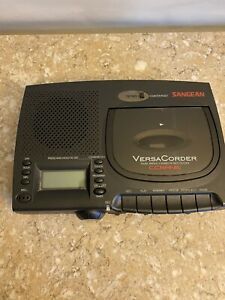 CRANE Versa Corder Dual Speed Cassette Tape Recorder Sangean- No Cords- Batterys