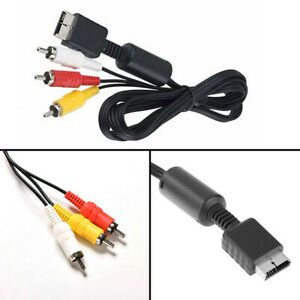 Multi Out AV Cord Video/Audio Cable 3 RCA Flat For Playstation PS PS2 PS3 W4YCA