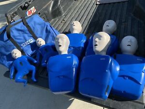 Training CPR Prompt Manikin Set 5 Adult &amp; 2 Infant- With Duffel Bag Nice!!