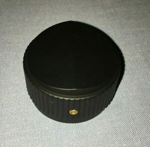 Knob, Electronic Hardware Corp, MS91528-4D2B, Black, 1/4&#034; shaft 1-11/16&#034; OD x 1&#034;
