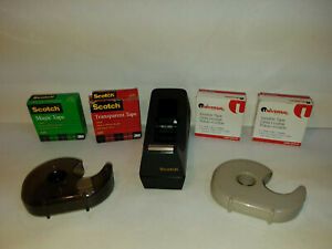 Lot Of 7 Tape Dispensers &amp; Tape Refills - Scotch-3M-Universal Brands-PreOwned