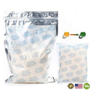 Lotfancy 500G (1.1 Lb) Silica Gel Packet, Rechargeable Desiccant Pack and Dehumi