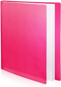 CRANBURY Binder with Sleeve Protectors - (Pink, 1 Pack) Vibrant 1 Pack, Pink
