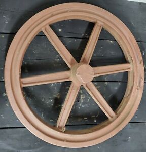 Antique Vintage Hit Miss Pair Flywheels Engine Motor 16&#034;