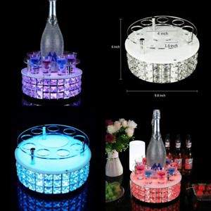 Liquor Display Stand LED Light Bottle Round-DIA9.8&#034;, 7-color Lights