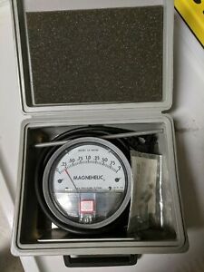 DWYER Magnehelic 0 to 2 inches of water, maximum pressure 15 psig.  Catalog # 20